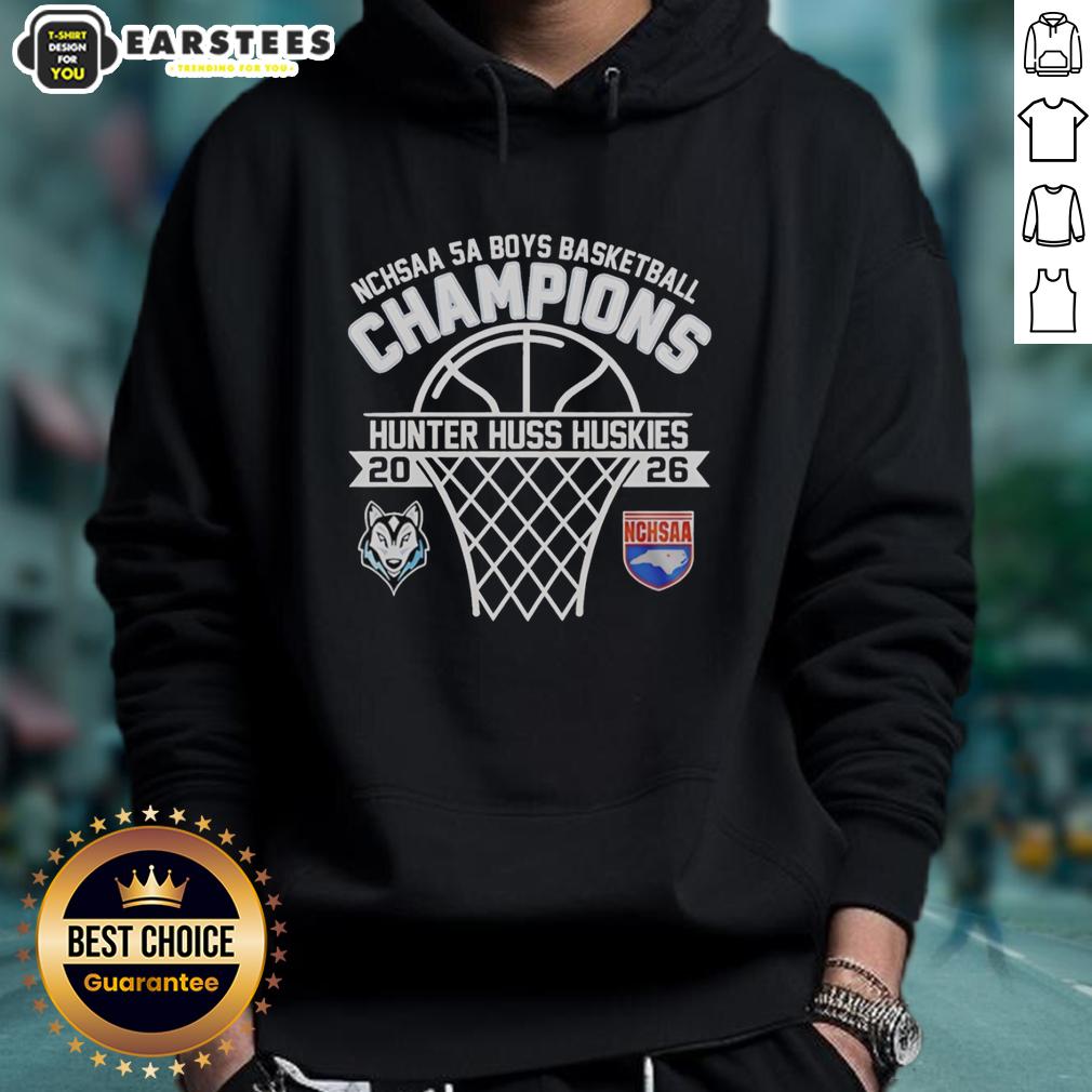awesome-hunter-huss-huskies-nchsaa-5a-boys-basketball-champions-2026-hoodie Alt Text: Awesome Hunter Huss Huskies NCHSAA 5A Boys Basketball Champions 2026 hoodie featuring team logo and vibrant colors.