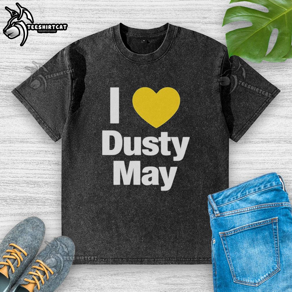 awesome-i-heart-dusty-may-the-best-national-championship-coach-washed-t-shirt Alt Text: Awesome I Heart Dusty May T-Shirt celebrating the best National Championship coach in stylish design.