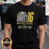 Awesome Iowa State Cyclones 2026 NCAA DI March Madness Sweet 16 T-Shirt showcasing team pride and tournament spirit.