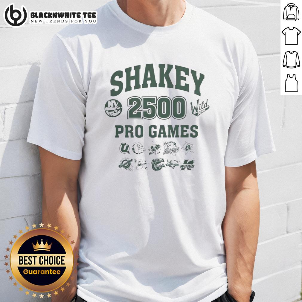 Awesome Iowa Wild Shakey 250 Pro Game T Shirt Awesome Iowa Wild Shakey 250 Pro Game T-Shirt featuring vibrant team colors and logo, perfect for hockey fans.