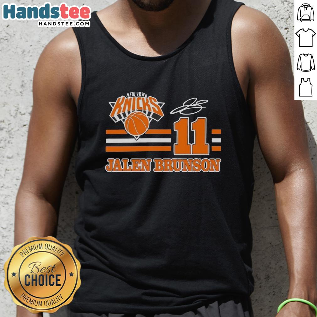 awesome-jalen-brunson-new-york-knicks-signature-name-and-number-tank-top Jalen Brunson New York Knicks signature name and number tank top, showcasing team colors and sleek design for fans.