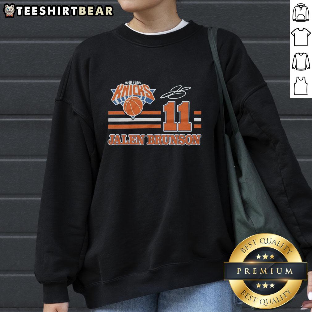 awesome-knicks-jalen-brunson-signature-jersey-sweatshirt Alt Text: Jalen Brunson signature sweatshirt featuring the Awesome Knicks logo, perfect for fans and stylish sportswear.