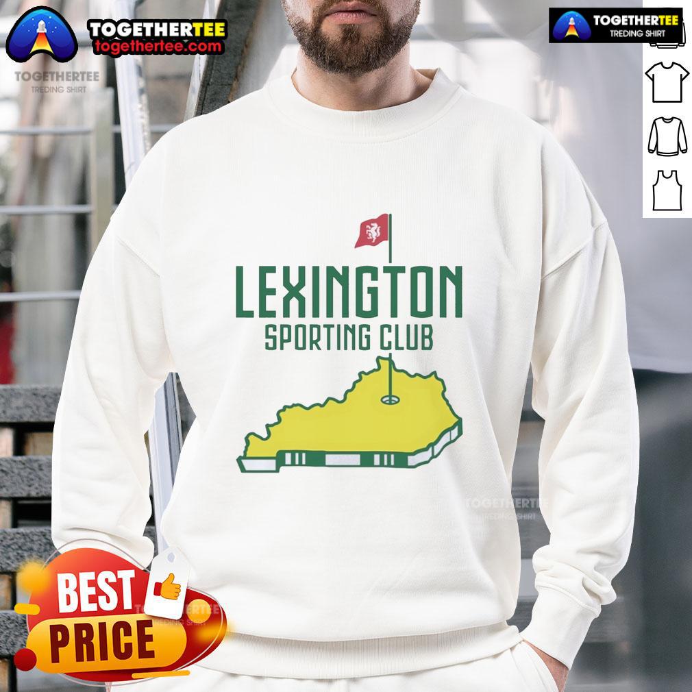 Awesome Lexington Sporting Club Golf Sweatshirt Awesome Lexington Sporting Club Golf Sweatshirt in navy blue, perfect for golf enthusiasts and stylish outdoor wear.
