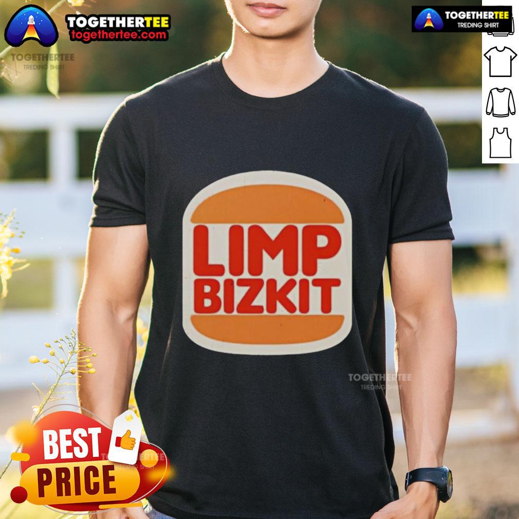 Awesome Limp Bizkit Burger King Parody Logo T Shirt Awesome Limp Bizkit Burger King parody logo t-shirt featuring a playful design with bold colors and iconic imagery.