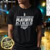 Awesome Los Angeles Kings Stanley Cup Playoffs 2026 T-Shirt featuring team colors and logo, perfect for fans.