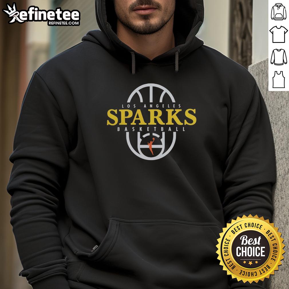 awesome-los-angeles-sparks-basketball-2026-on-court-authentic-practice-logo-hoodie Awesome Los Angeles Sparks basketball 2026 authentic practice logo hoodie showcased on court, perfect for fans and players.
