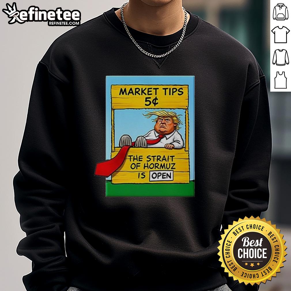 awesome-market-tips-5-the-strait-of-hormuz-is-open-trump-sweatshirt Awesome Market Tips: Trump sweatshirt featuring the Strait of Hormuz, perfect for trendy political apparel.