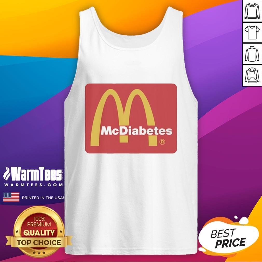 awesome-mcdiabetes-mcdonalds-golden-arches-logo-tank-top Awesome McDiabetes McDonald's Golden Arches logo tank top, perfect for fast food lovers and casual summer wear.