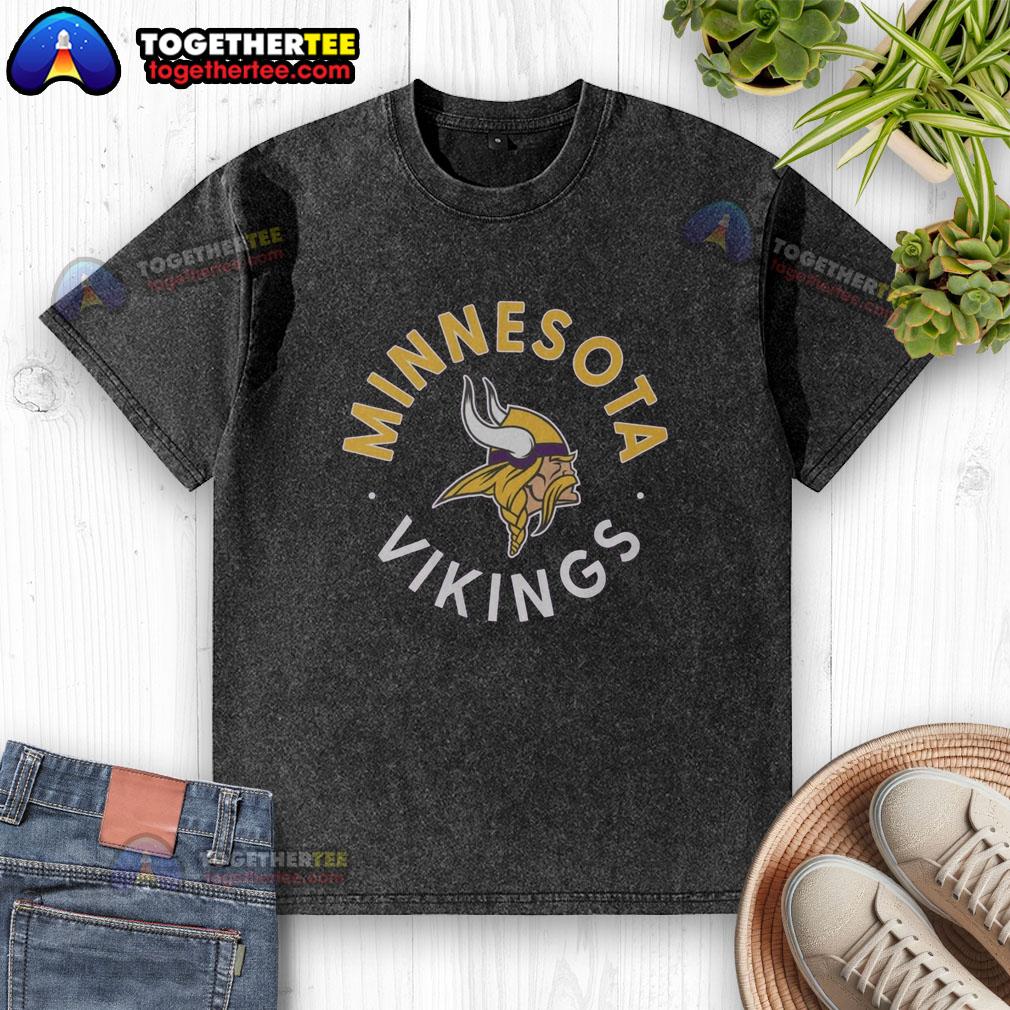 Awesome Minnesota Vikings Circle Washed T Shirt Awesome Minnesota Vikings Circle Washed T-Shirt in purple, featuring iconic team logo and stylish distressed design.
