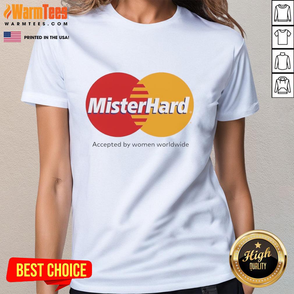 awesome-mister-hard-accepted-by-women-worldwide-logo-ladies-tee Alt Text: Awesome Mister Hard logo on a ladies tee, embraced by women worldwide for its stylish and empowering design.
