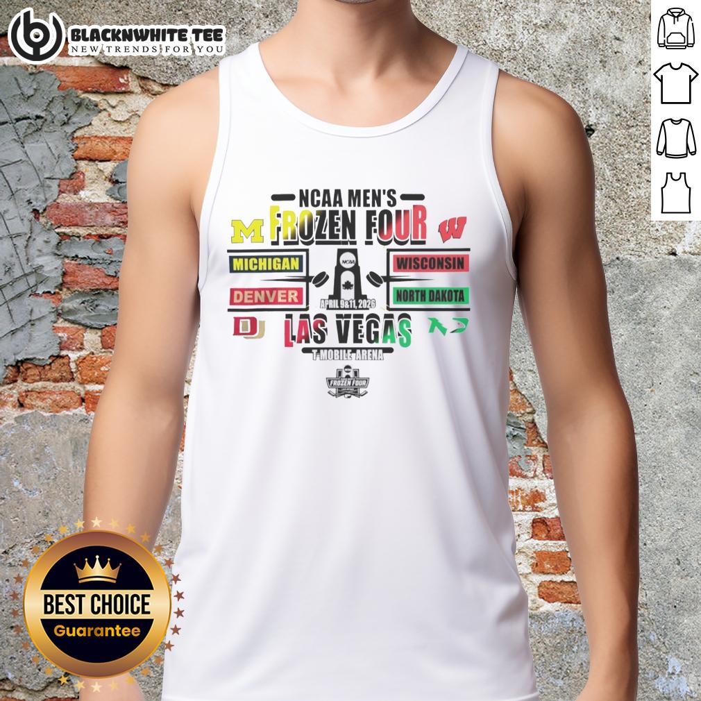 Awesome Ncaa Hockey 2026 Frozen Four Las Vegas Tank Top Awesome NCAA Hockey 2026 Frozen Four Las Vegas tank top featuring vibrant graphics and a sporty design for fans.