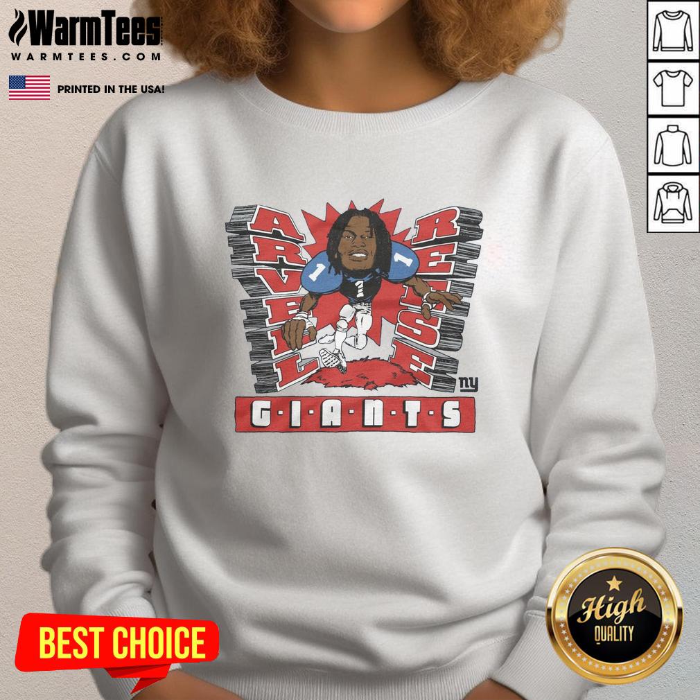 awesome-new-york-giants-arvell-reese-sweatshirt Alt Text: Awesome New York Giants Arvell Reese Sweatshirt featuring team logo and vibrant colors, perfect for fans.