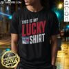 Awesome New York Rangers 'This Is My Lucky' T-shirt featuring team colors and logo, perfect for fans and game day attire.