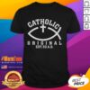 Awesome Original Catholic Church T-Shirt featuring God and Jesus Christ design, perfect for faith-inspired fashion.