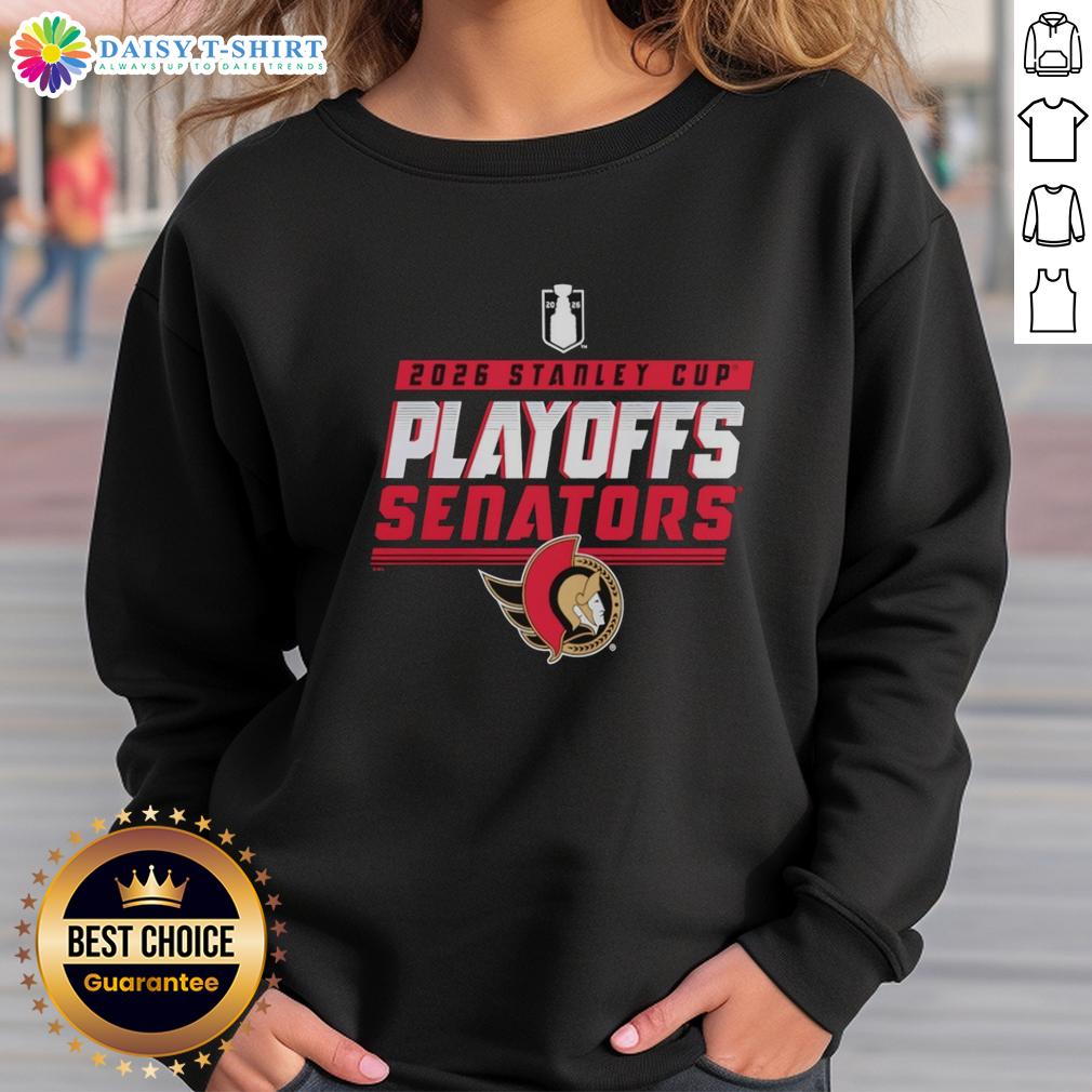 Awesome Ottawa Senators Stanley Cup Playoffs 2026 Sweatshirt Alt Text: Awesome Ottawa Senators Stanley Cup Playoffs 2026 sweatshirt featuring team colors and logo, perfect for fans.