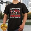 Awesome Peanuts X Arkansas Razorbacks Forever Fan T-Shirt featuring cartoon characters, perfect for true fans.