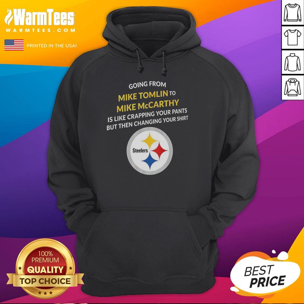 awesome-pittsburgh-steelers-going-from-mike-tomlin-to-mike-mccarthy-hoodie Awesome Pittsburgh Steelers hoodie featuring Mike Tomlin and Mike McCarthy, perfect for fans and collectors.