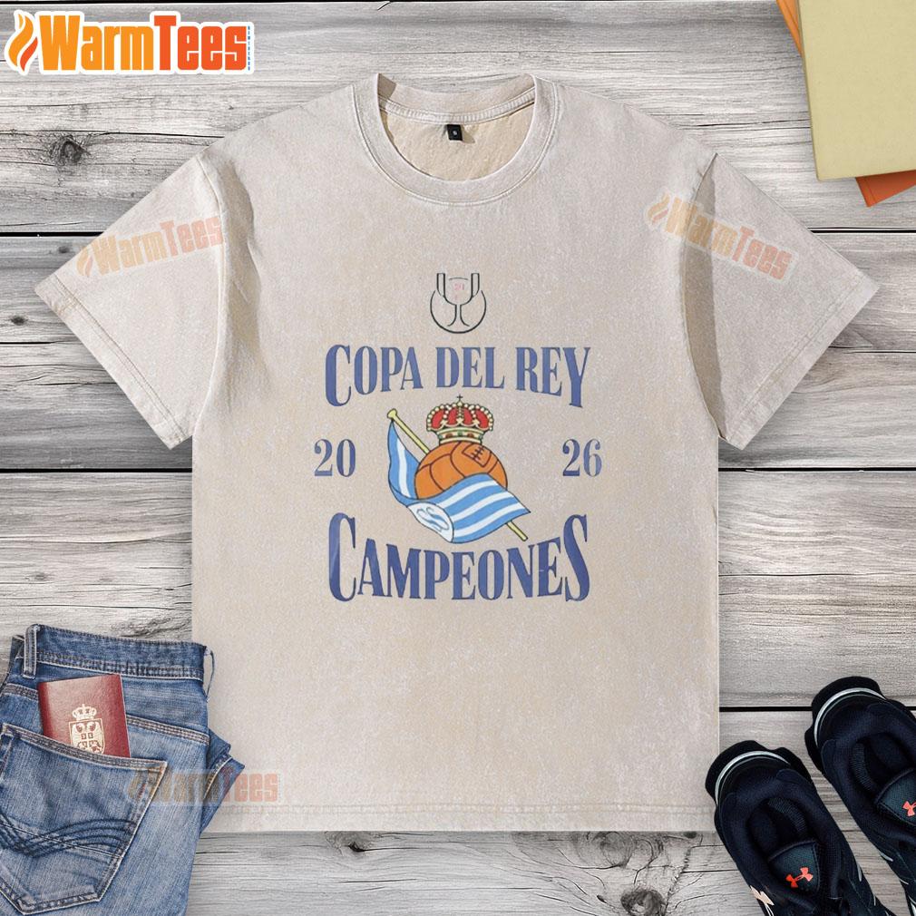 awesome-real-sociedad-copa-del-rey-campeones-2026-washed-t-shirt Awesome Real Sociedad Copa del Rey Campeones 2026 washed t-shirt showcasing team pride and vibrant colors.