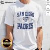 Alt Text: Awesome San Diego Padres MLB Cooperstown Diamond T-Shirt featuring classic team logo and vintage design.