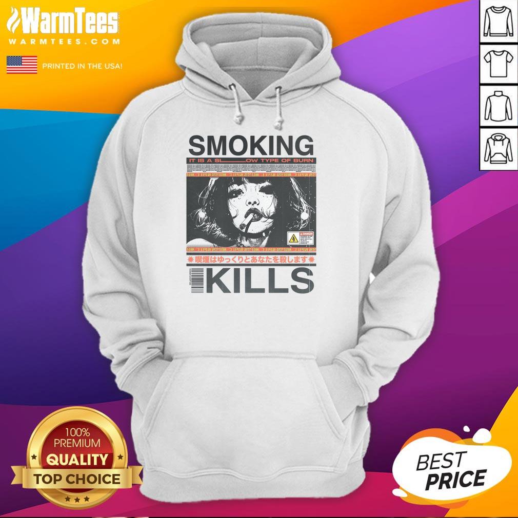 awesome-smoking-kills-retro-manga-anime-graphic-style-hoodie Alt Text: Awesome Smoking Kills Retro Manga Anime Graphic Style Hoodie featuring vibrant colors and unique design elements.
