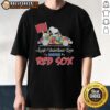 Awesome Snoopy and Woodstock driving car on Boston Red Sox T-Shirt promoting autism acceptance, understanding, and love.
