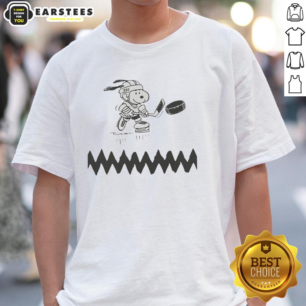 awesome-snoopy-dog-hockey-player-graphic-t-shirt-1 Alt Text: Awesome Snoopy dog hockey player graphic T-shirt featuring Snoopy in a hockey pose, perfect for dog lovers and sports fans.