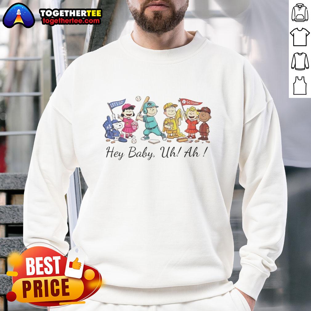 Awesome Snoopy Peanuts And Friends Hey Baby Uh Ah Sweatshirt Awesome Snoopy Peanuts and Friends sweatshirt featuring 'Hey Baby Uh Ah' design, perfect for fans of the classic comic.