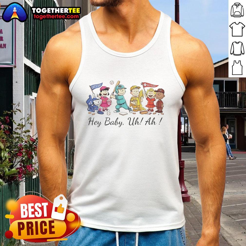 Awesome Snoopy Peanuts And Friends Hey Baby Uh Ah Tank Top Awesome Snoopy Peanuts and Friends tank top featuring 'Hey Baby Uh Ah' design for casual summer style.