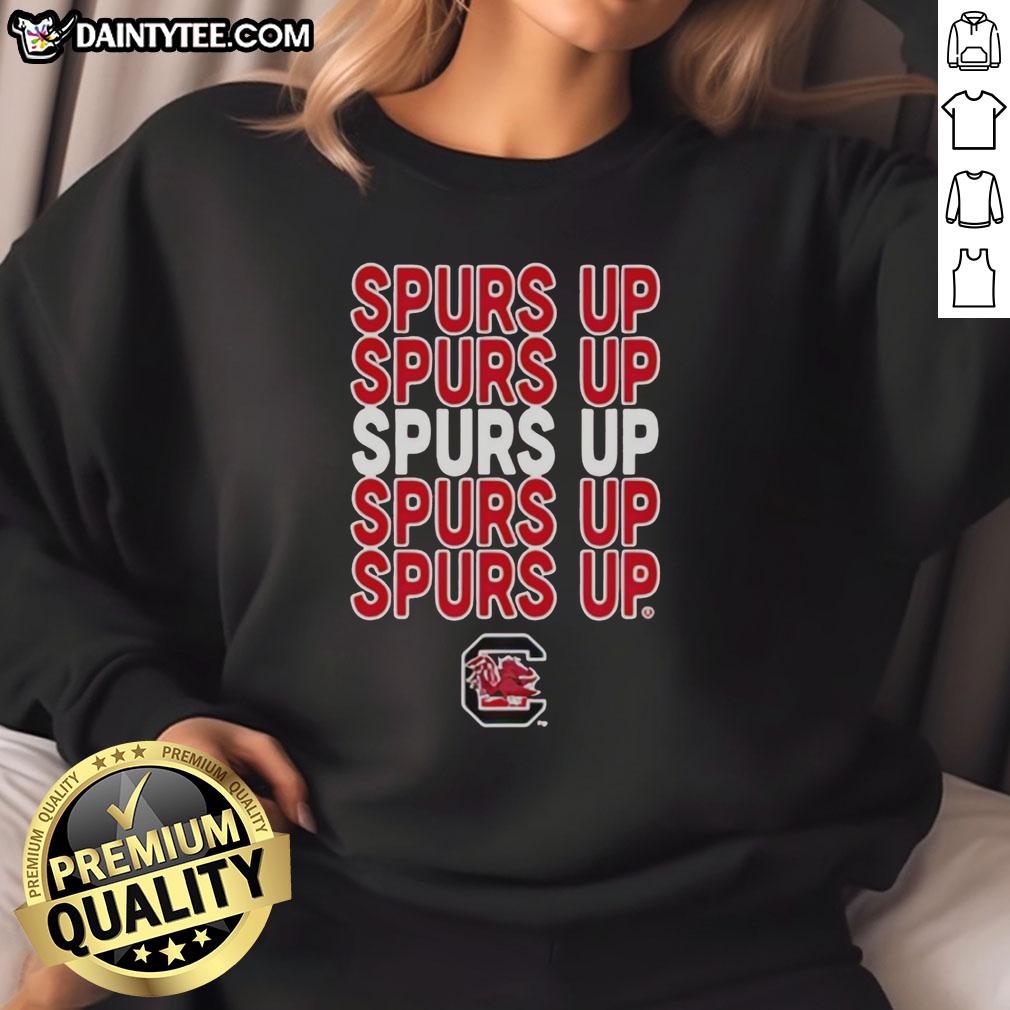 awesome-spurs-up-south-carolina-gamecocks-sweatshirt Awesome Spurs Up South Carolina Gamecocks sweatshirt featuring bold team colors and logo, perfect for fans and game day.