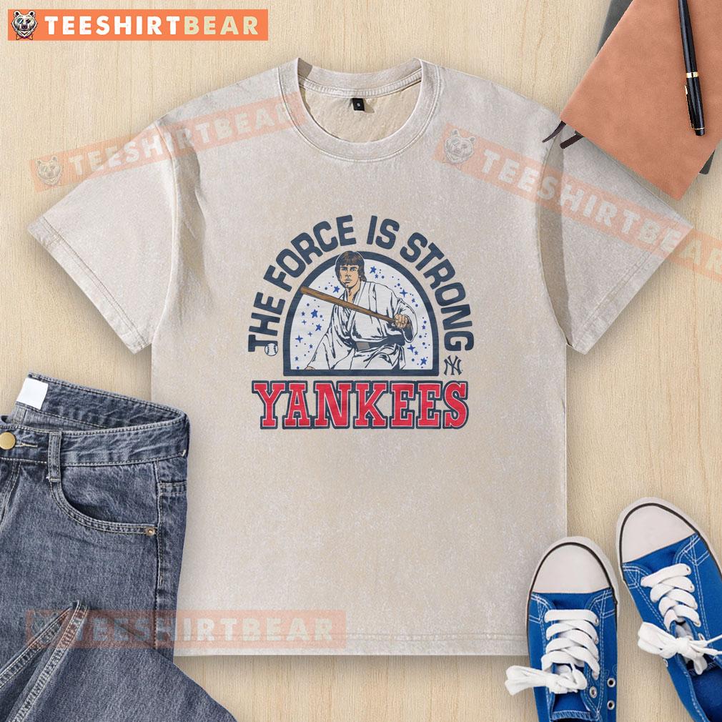 awesome-star-wars-x-new-york-yankees-light-side-washed-t-shirt Alt Text: Awesome Star Wars X New York Yankees Light Side Washed T-Shirt featuring iconic designs for fans of both brands.