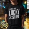 Awesome Tampa Bay Lightning 'This Is My Lucky T-Shirt' featuring team logo and bold graphics for fans and supporters.