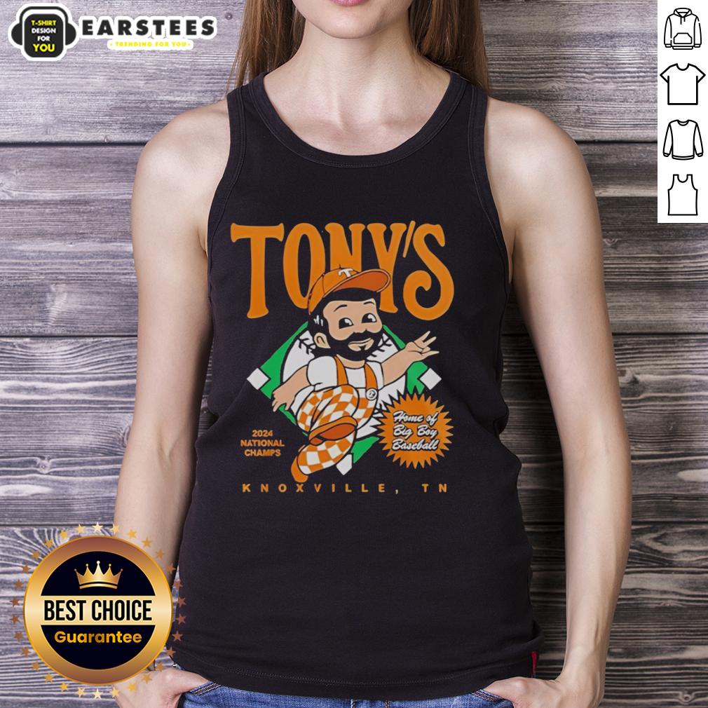 awesome-tonys-tennessee-volunteers-2026-national-champions-home-of-big-boy-baseball-tank-top Awesome Tonys Tennessee Volunteers 2026 National Champions tank top featuring Big Boy Baseball design.
