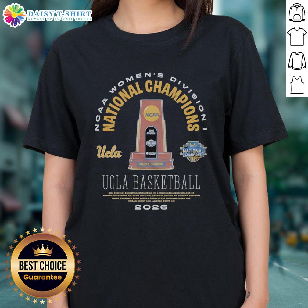 Awesome Ucla Bruins 2026 NCAA Women's Basketball National Champions Trophy Legends Ladies-Tee Alt Text: UCLA Bruins 2026 NCAA Women's Basketball National Champions Trophy on a stylish ladies tee shirt.