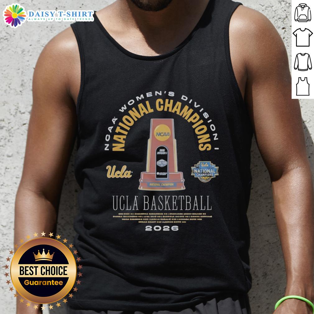 Awesome Ucla Bruins 2026 NCAA Women's Basketball National Champions Trophy Legends Tank Top UCLA Bruins 2026 NCAA Women's Basketball National Champions trophy with Legends tank top, celebrating victory.