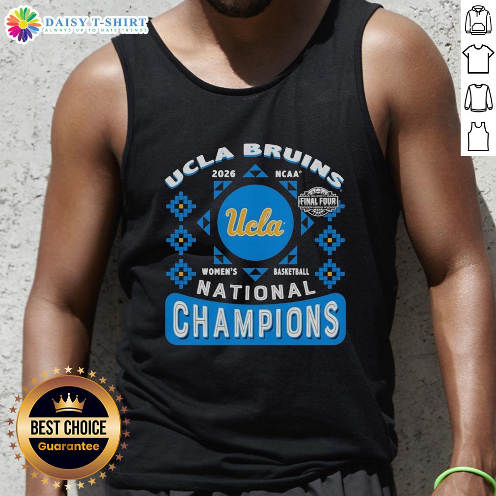 Awesome Ucla Bruins NCAA Women's Basketball 2026 Final Four National Champions Tank Top UCLA Bruins NCAA Women's Basketball 2026 Final Four champions tank top design featuring vibrant team colors and logo.