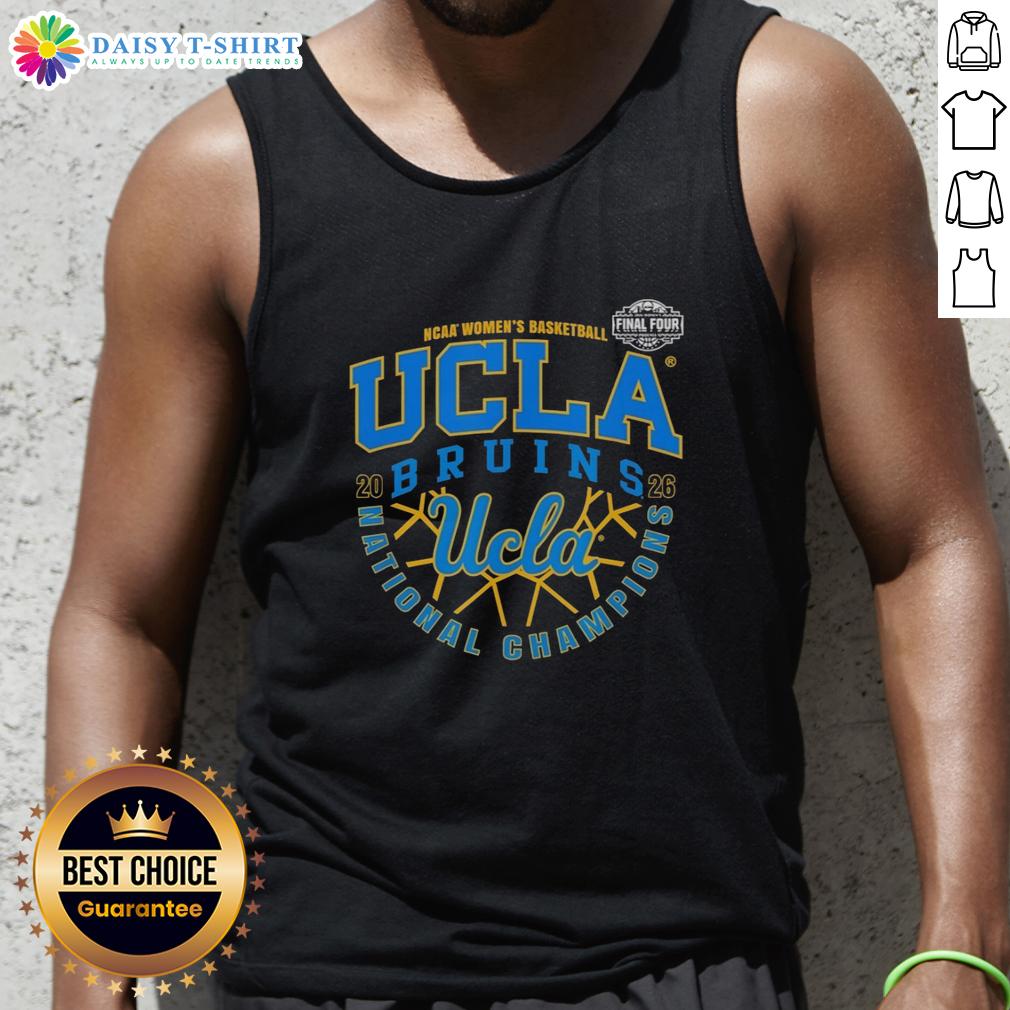 Awesome Ucla Bruins NCAA Women's Basketball 2026 National Champions Final Four Tank Top UCLA Bruins NCAA Women's Basketball 2026 National Champions Final Four tank top featuring team colors and logo.