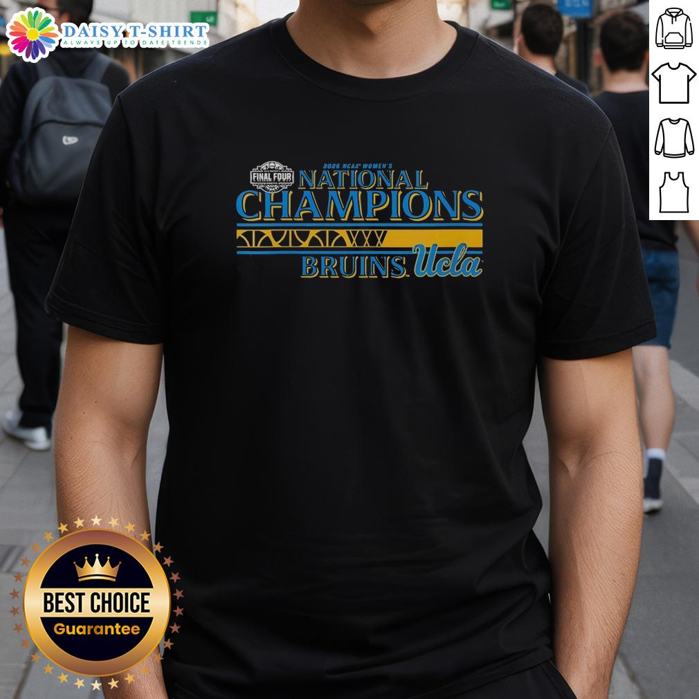 Awesome Ucla Bruins Ncaa Women'S Basketball 2026 National Champions T Shirt UCLA Bruins NCAA Women's Basketball 2026 National Champions T-shirt showcasing vibrant team colors and celebratory design.
