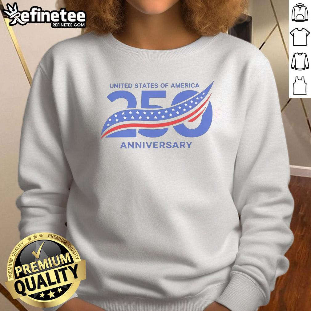 awesome-united-states-of-america-250th-anniversary-semiquincentennial-flag-retro-sweatshirt Awesome United States of America 250th Anniversary Semiquincentennial flag retro sweatshirt design featuring patriotic colors.