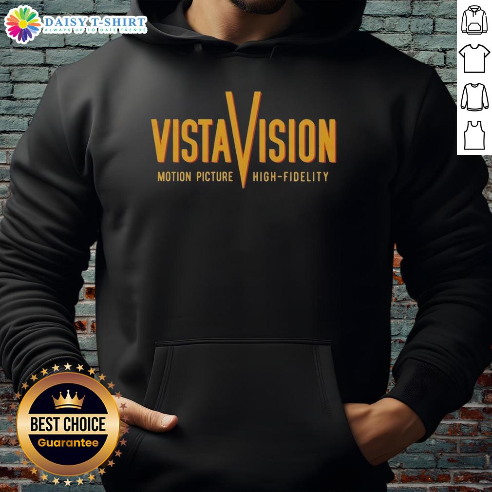 Awesome Vistavision Motion Picture High Fidelity Hoodie Alt Text: Awesome Vistavision Motion Picture High Fidelity Hoodie in stylish design, perfect for film enthusiasts and fashion lovers.