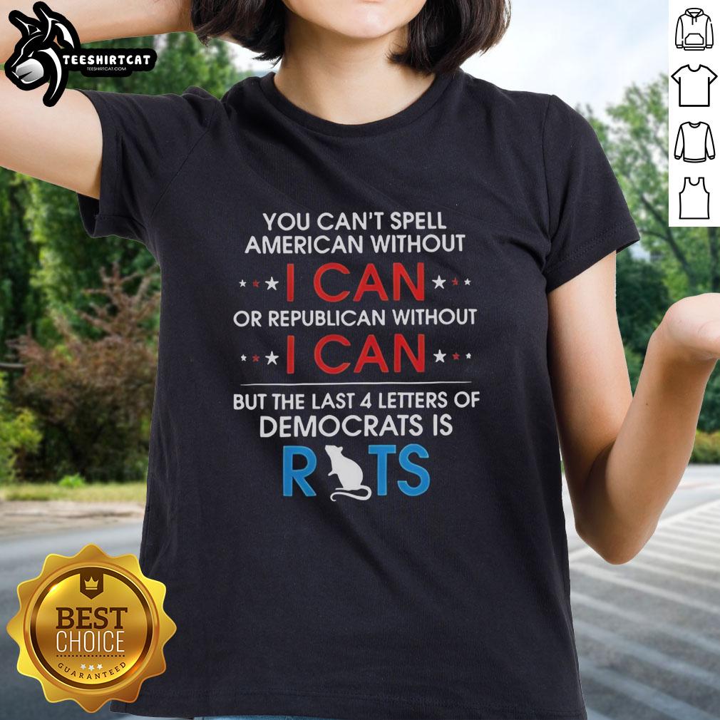 awesome-you-cant-spell-american-without-i-can-ladies-tee Awesome 'You Can't Spell American Without I Can' ladies tee showcasing a stylish design for patriotic women.