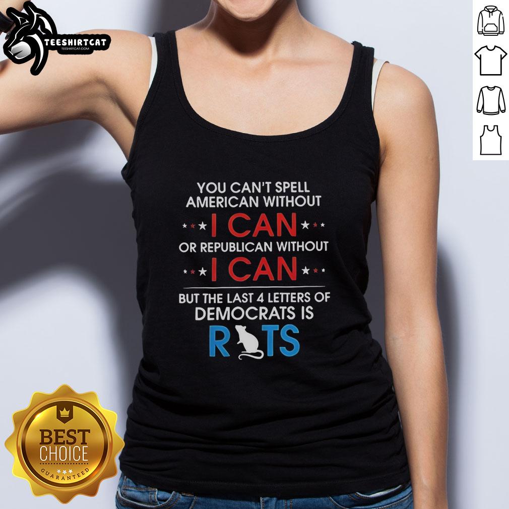 awesome-you-cant-spell-american-without-i-can-tank-top Awesome tank top featuring 'You Can't Spell American Without I Can' design, perfect for patriotic celebrations and casual wear.