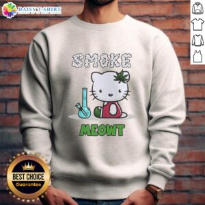 Alt Text: Good Smoke Meowt Hello Kitty sweatshirt featuring a playful design and vibrant colors for casual streetwear style.