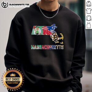 Good Massachusetts sports teams graphic on a cozy sweatshirt, perfect for fans celebrating local teams.