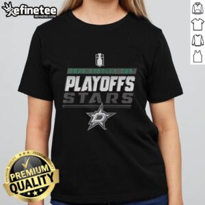 Premium Dallas Stars NHL 2026 Stanley Cup Playoffs Legacy Ladies Tee featuring team logo and stylish design.