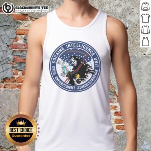 Top Cocaine Intelligence Unit DEA tank top featuring bold graphics and a stylish design for law enforcement enthusiasts.