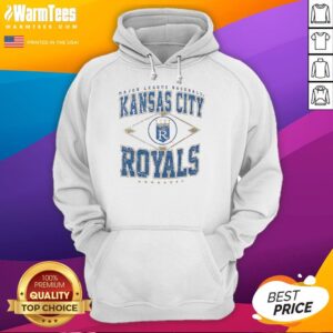 Awesome Kansas City Royals Major League Baseball Cooperstown Diamond Hoodie displayed on a wooden background.