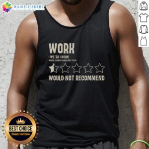 Premium Work Would Not Recommend tank top featuring a stylish design, perfect for casual wear and trendy outfits.