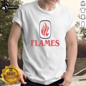 1980s vintage UIC Flames logo on a classic t-shirt, showcasing retro style and team spirit.