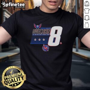 Top Alexander Ovechkin 8 Washington Capitals T-Shirt celebrating NHL all-time goals scoring leader achievement.