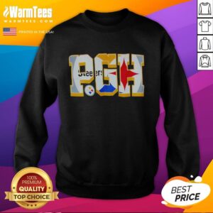 Awesome Pittsburgh Steelers football NFL graphic sweatshirt featuring bold team logo and vibrant colors.